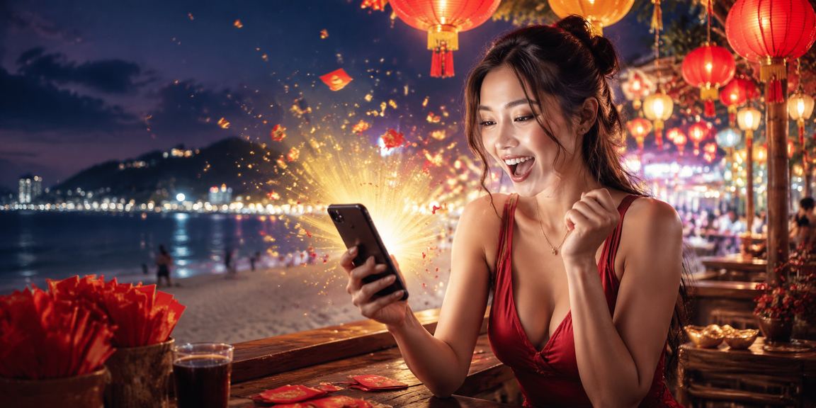 Chợ đêm Vũng Tàu với phong bì đỏ may mắn và không khí lễ hội sôi động